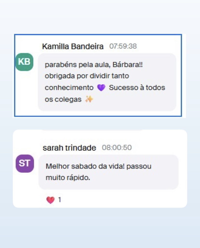 Depoimento de participante