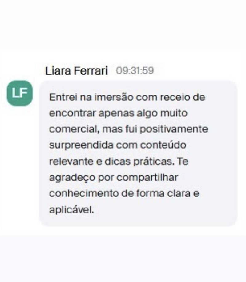 Depoimento de participante