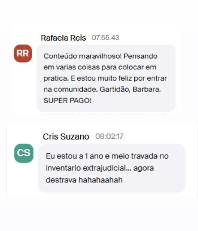 Depoimento de participante