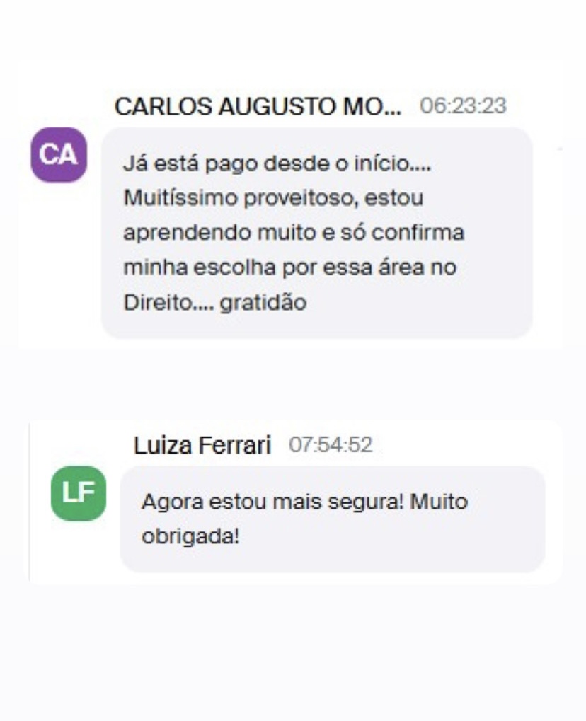 Depoimento de participante